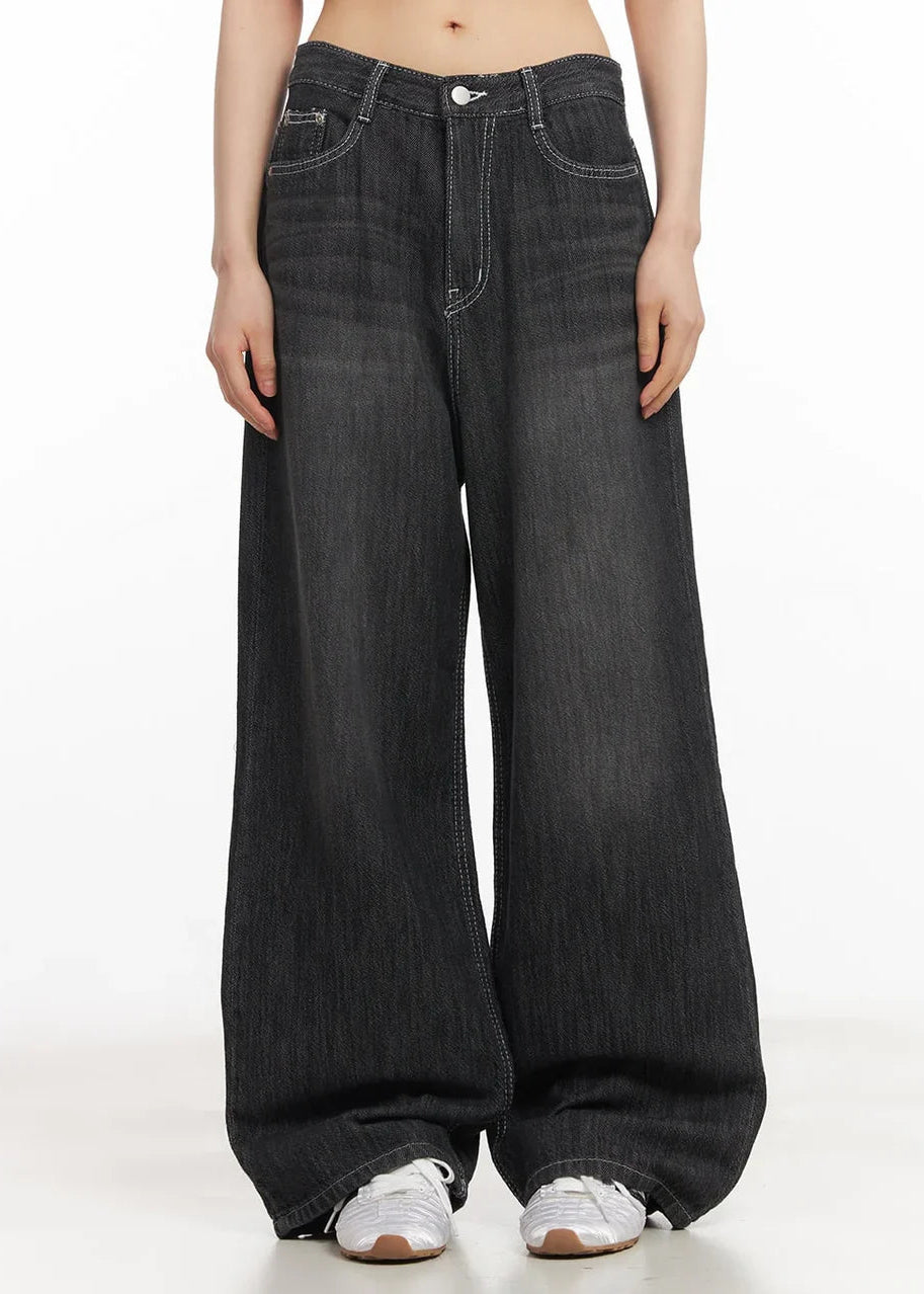 Charcoal Black Jeans - Loose Fit - UNISEX