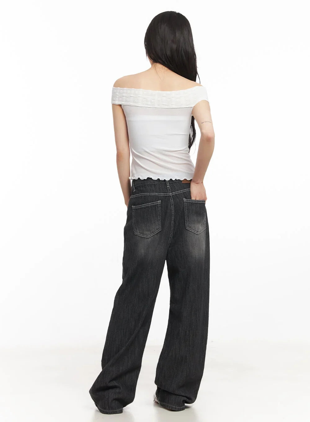 Charcoal Black Jeans - Loose Fit - UNISEX