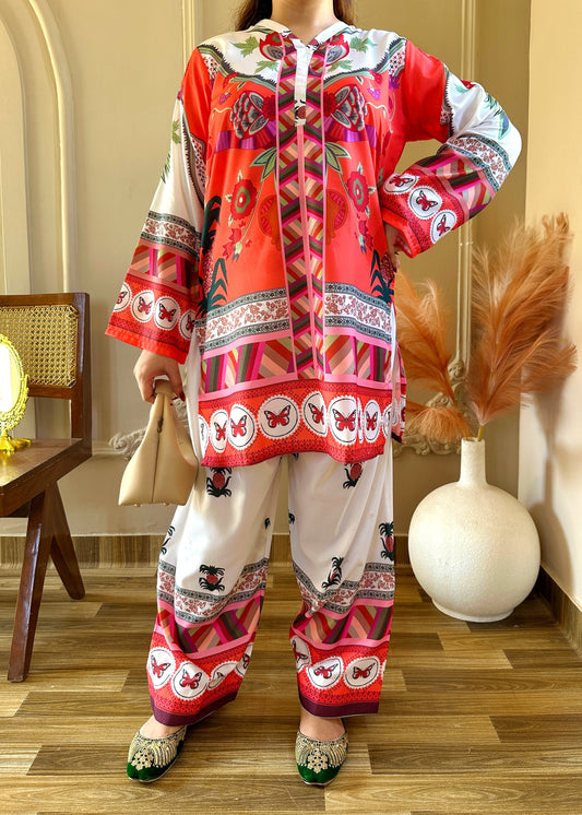 Printed Co-Ord Set (Pret) - 4090