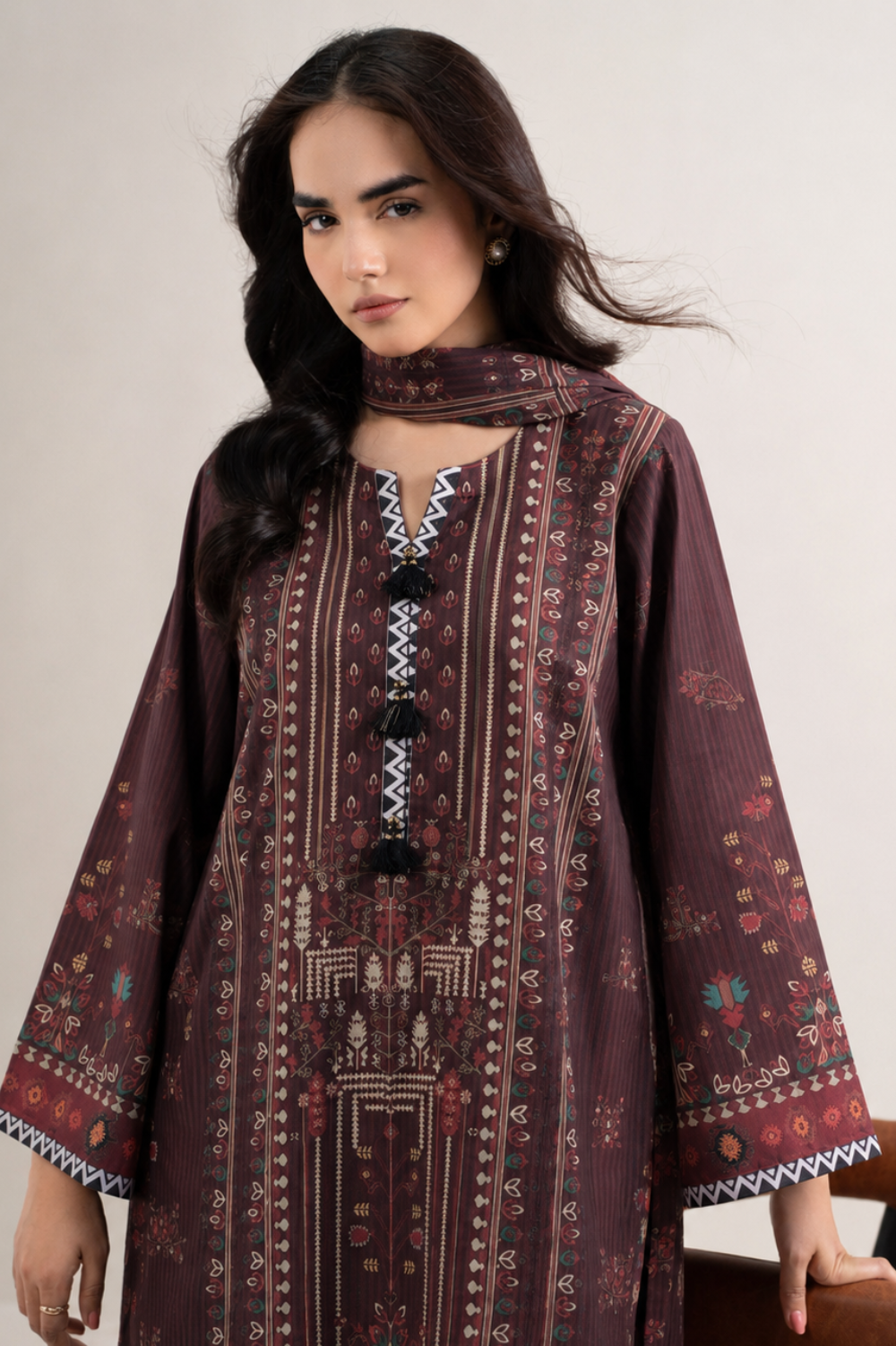 Basic Printed Lawn 3-Pieces Stitched