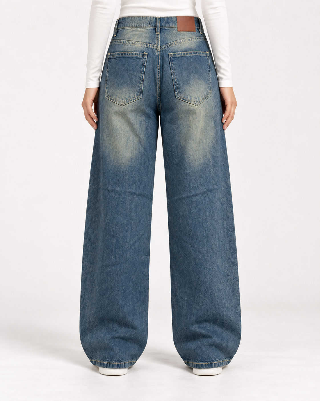Clay Medium Blue Baggy Jeans - UNISEX