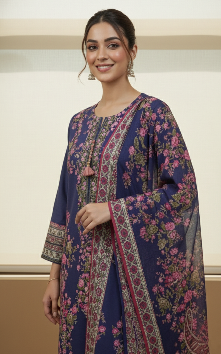 Embroidered 3 Pieces Lawn