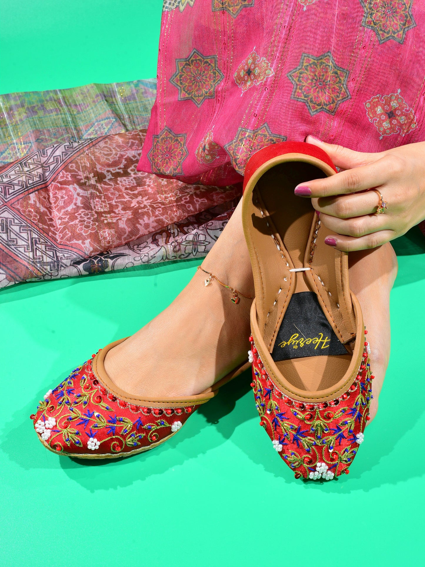 Malka Women's Fancy Khussa by Heeriye