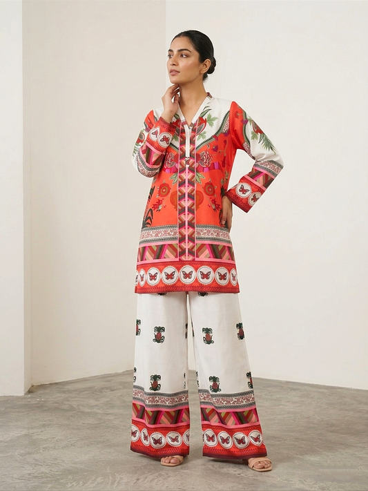 Printed Co-Ord Set (Pret) - 4090