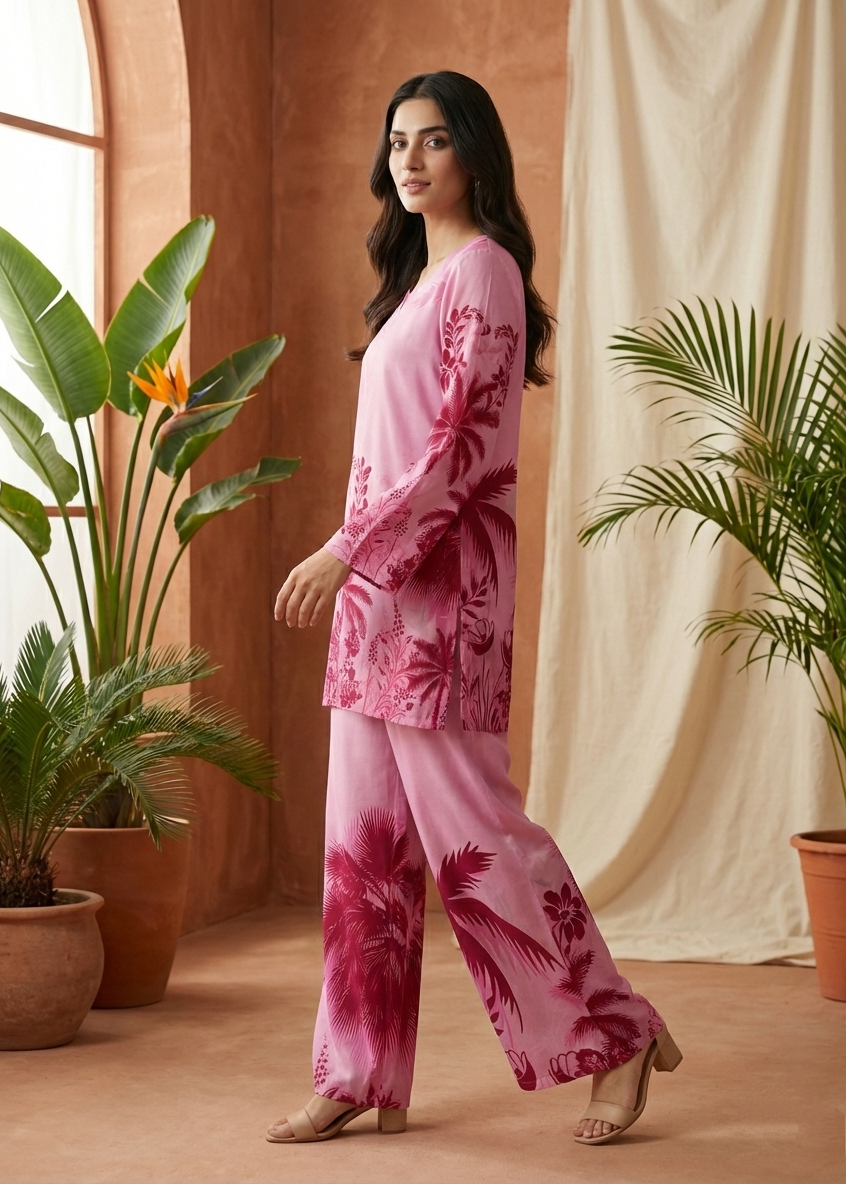 Printed Co-Ord Set (Pret) - 3080