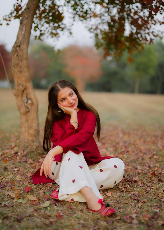 Solid Co-Ord Set (Pret) - Maroon