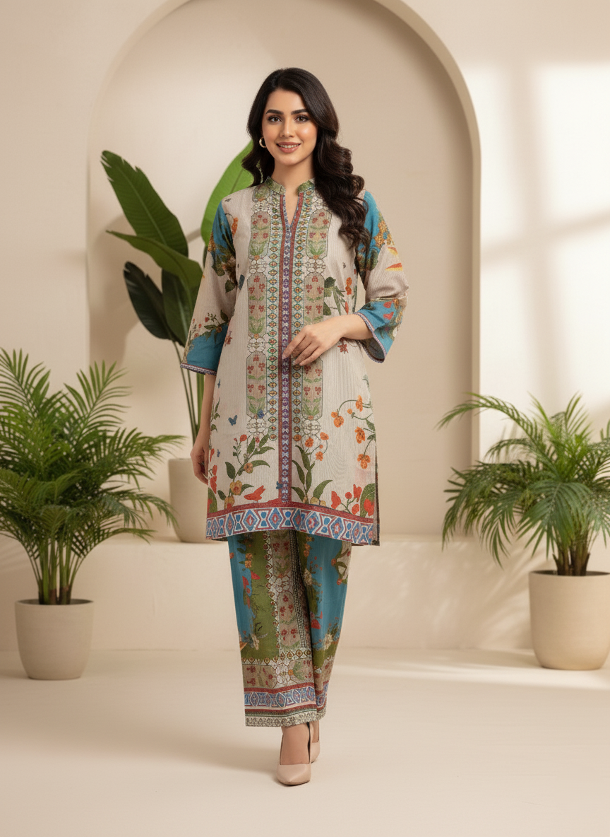 Printed Co-Ord Set (Pret) - 1133