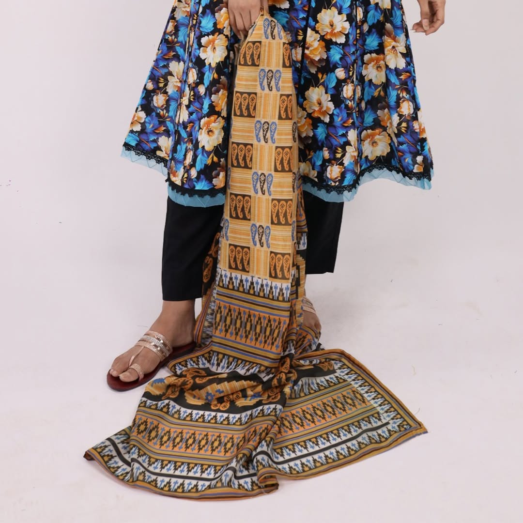 3PC Stitched Printed Lawn Suit - H313