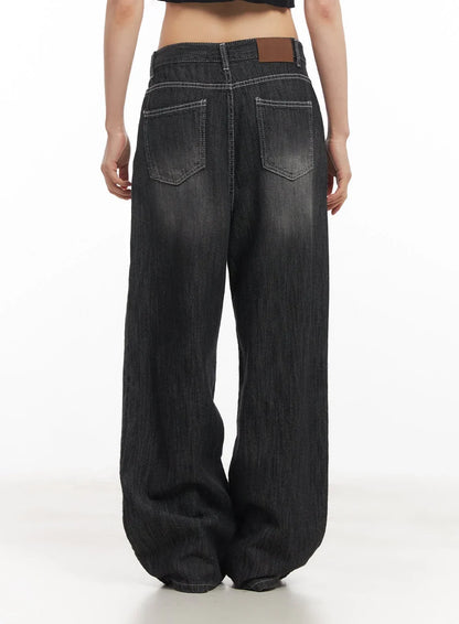 Charcoal Black Jeans - Loose Fit - UNISEX