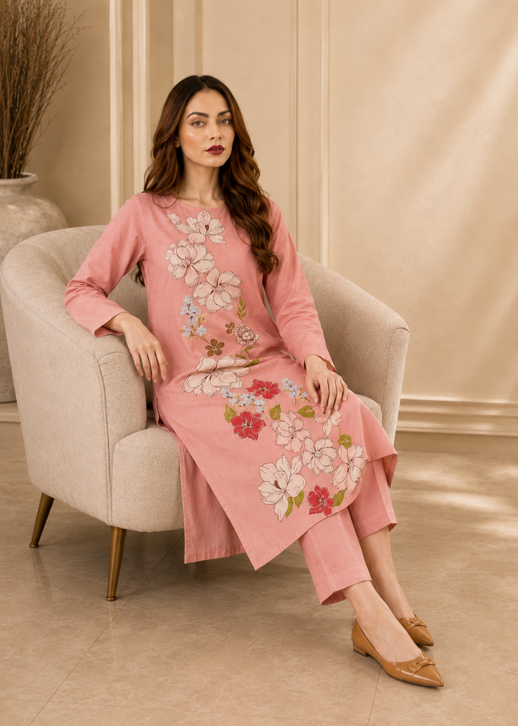 Printed Co-Ord Set (Pret) - L023