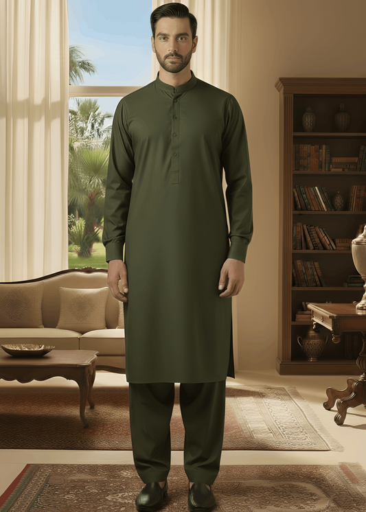 Sunflower- Mehndi Kameez Shalwar