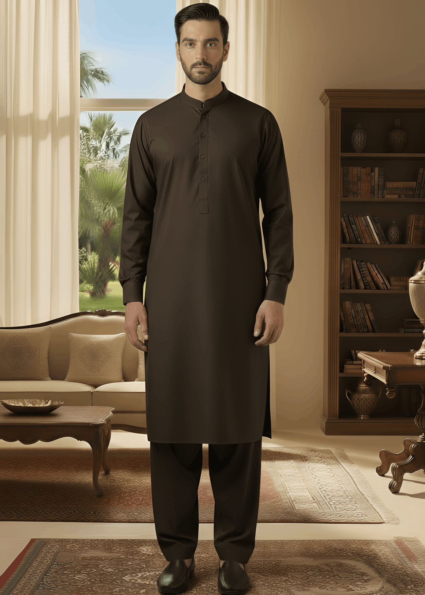 Sunflower- Chocolate Kameez Shalwar