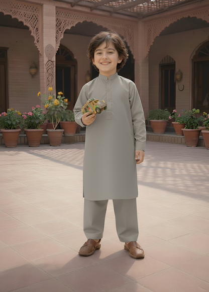 Crystal Star - Boy Grey Kameez Shalwar