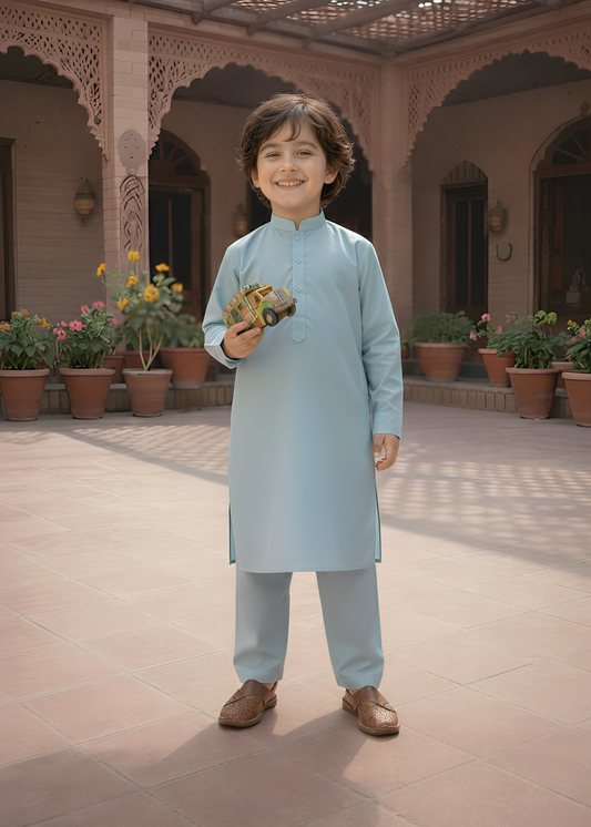 Crystal Star - Boy Sky Blue Kameez Shalwar