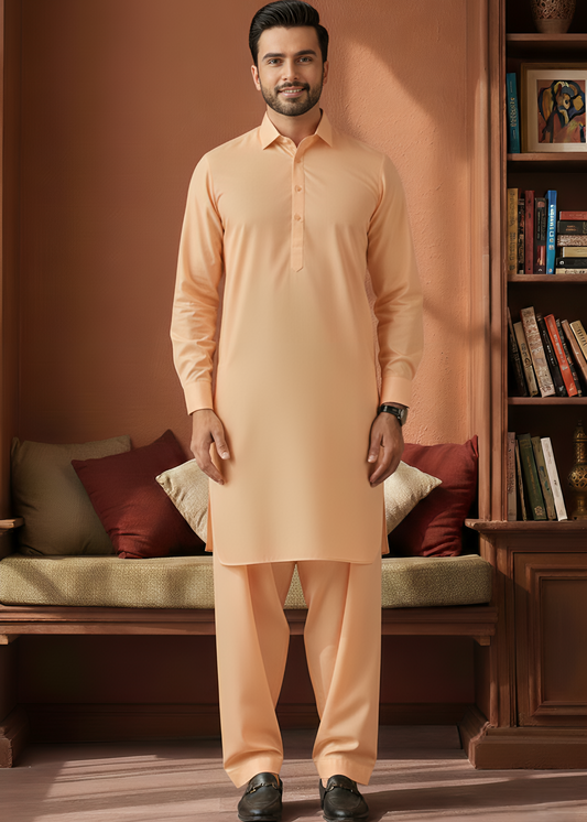 Refersh-Beige Kameez Shalwar