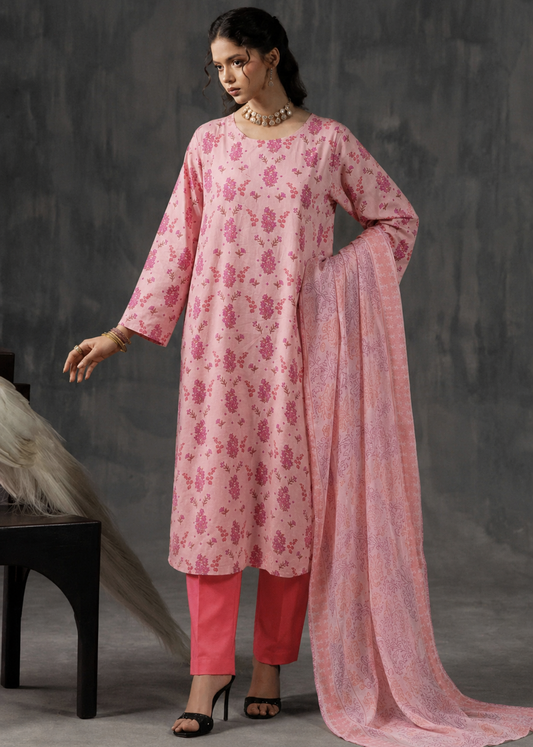 Basic Printed Lawn 3-Pieces Stitched