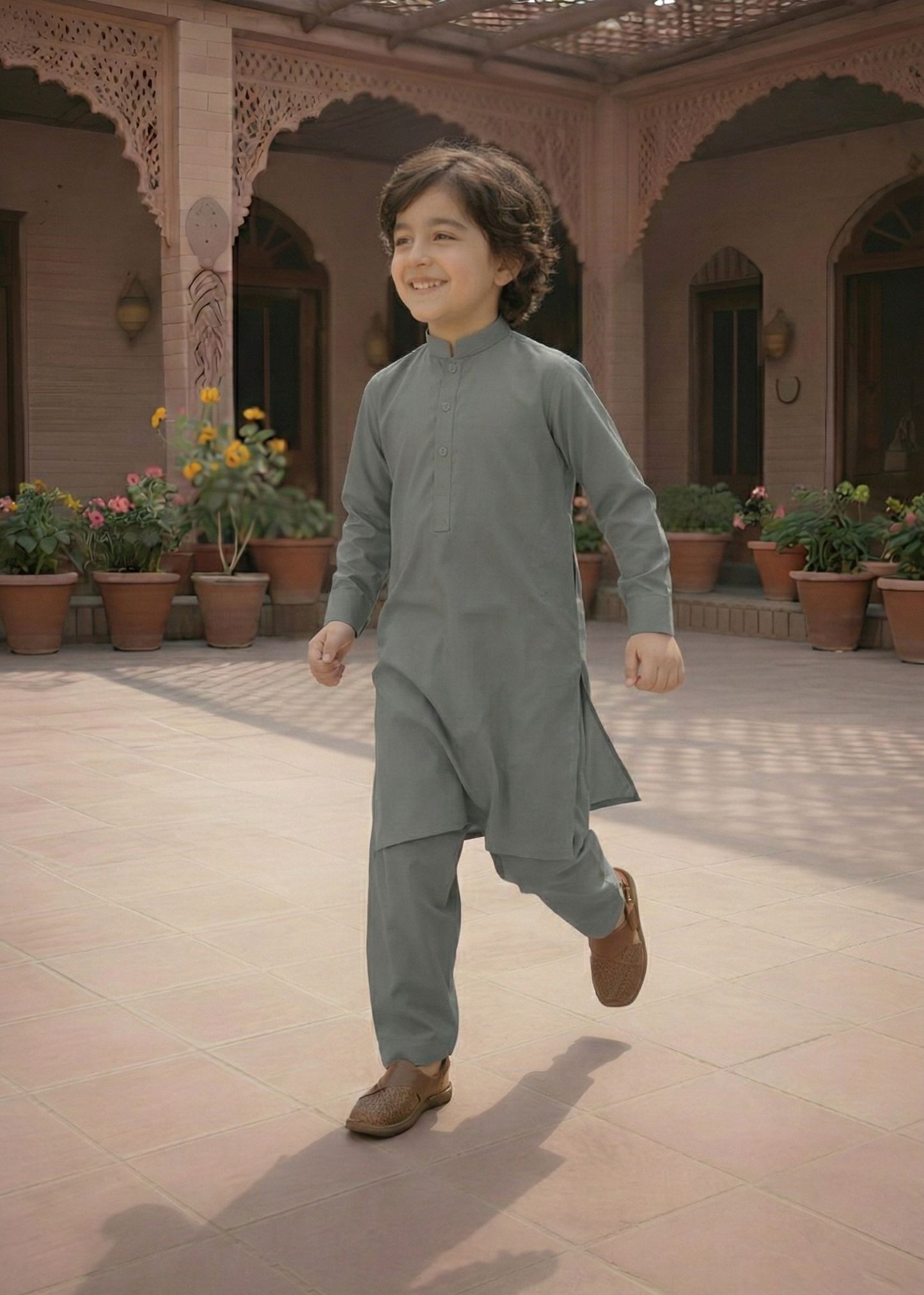 Crystal Star - Boy Ash Grey Kameez Shalwar