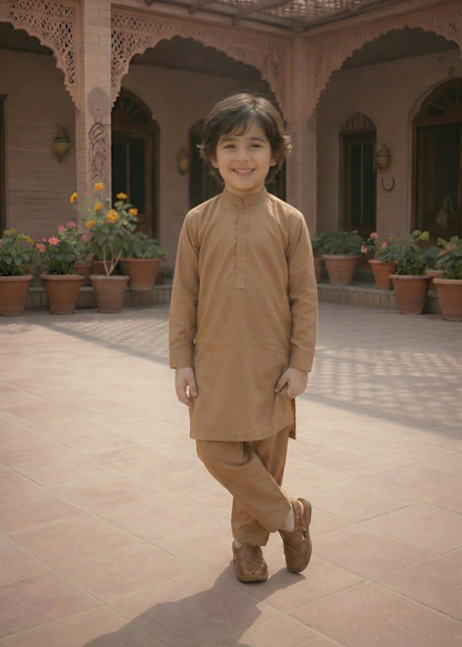 Crystal Star - Boy Camel Kameez Shalwar