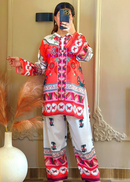 Printed Co-Ord Set (Pret) - 4090