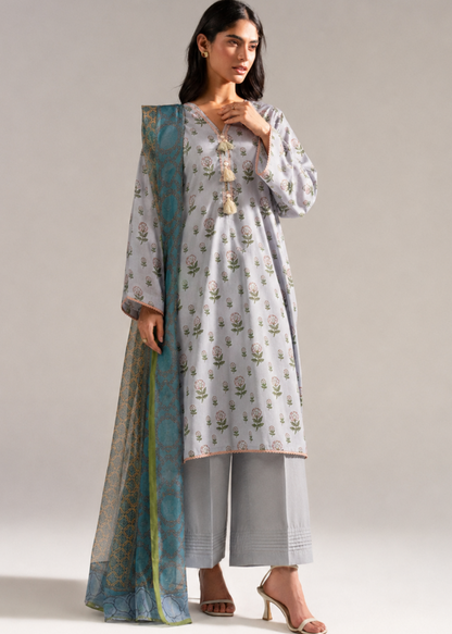 Basic Printed Lawn 3-Pieces Stitched