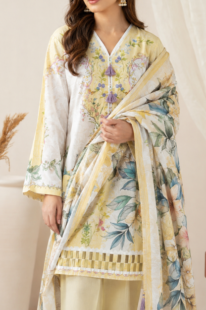 Basic Printed Lawn 3-Pieces Stitched