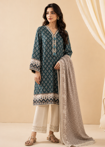Basic Printed Lawn 3-Pieces Stitched