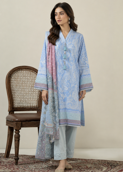 Basic Printed Lawn 3-Pieces Stitched