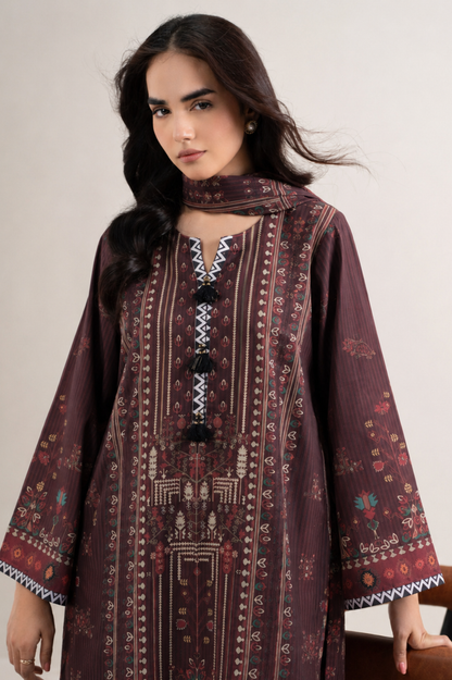 Basic Printed Lawn 3-Pieces Stitched