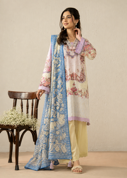 Basic Printed Lawn 3-Pieces Stitched
