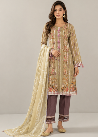 Basic Printed Lawn 3-Pieces Stitched