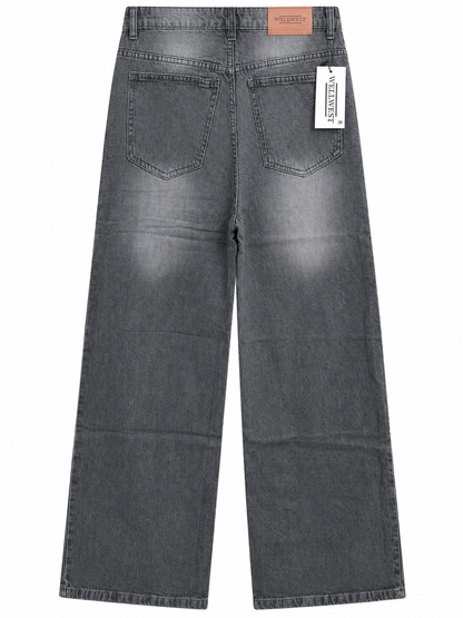 Concrete Grey Baggy Denim -Loose Fit - UNISEX