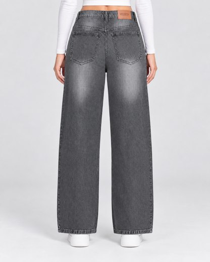 Concrete Grey Baggy Denim -Loose Fit - UNISEX