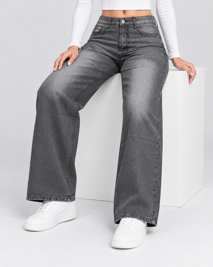 Concrete Grey Baggy Denim -Loose Fit - UNISEX