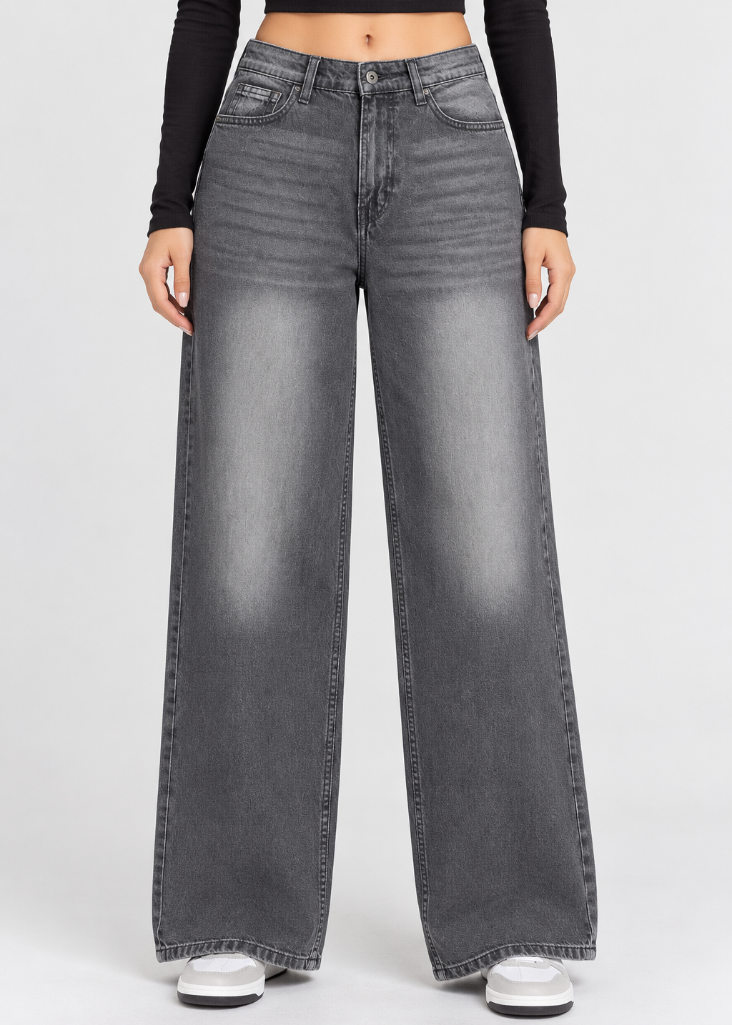 Concrete Grey Baggy Denim -Loose Fit - UNISEX