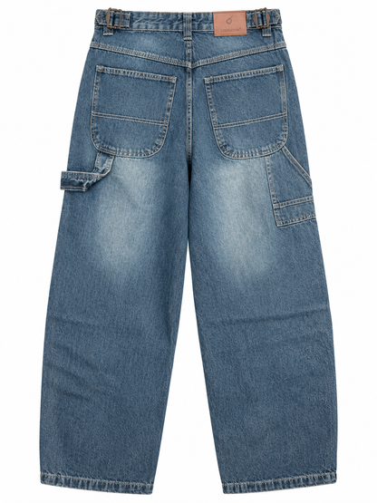 Dust Blue Mid-rise Carpenter Jeans.