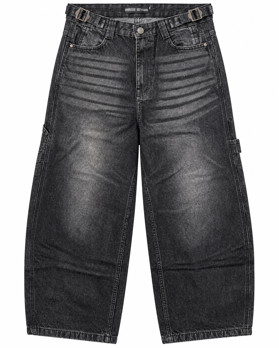 Charcoal Faded Black Mid-rise Carpenter Jeans.
