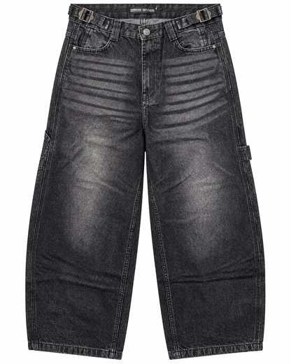 Charcoal Faded Black Mid-rise Carpenter Jeans.