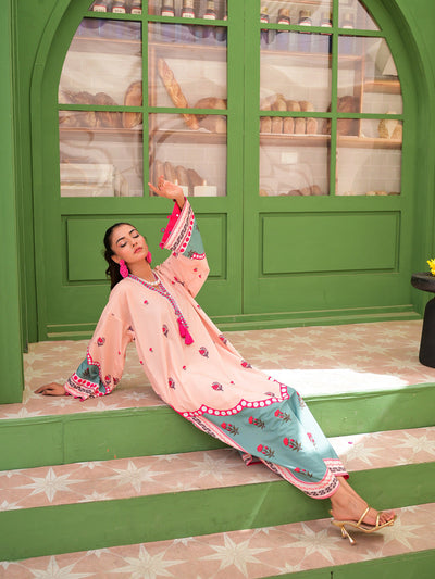 Silk Printed Co-Ord Set (Pret) - S001