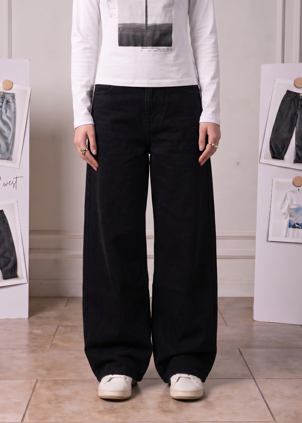Pitch Black Jeans - Loose Fit - UNISEX