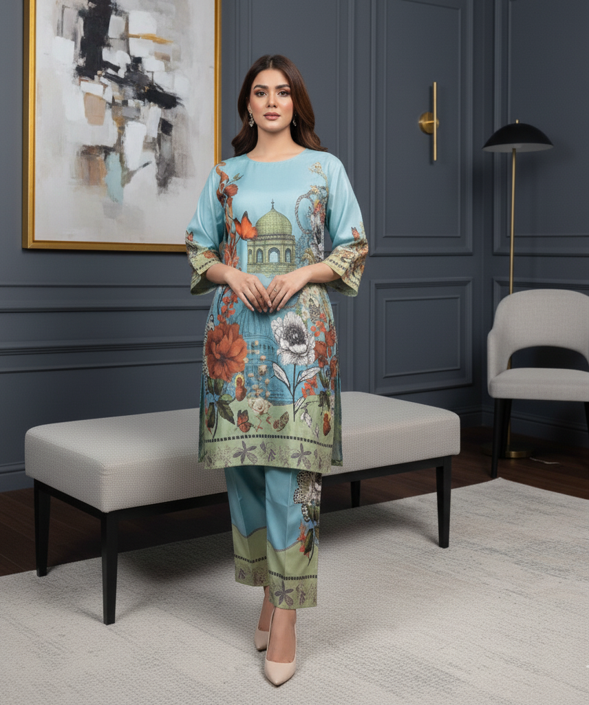 Printed Co-Ord Set (Pret) - 2040