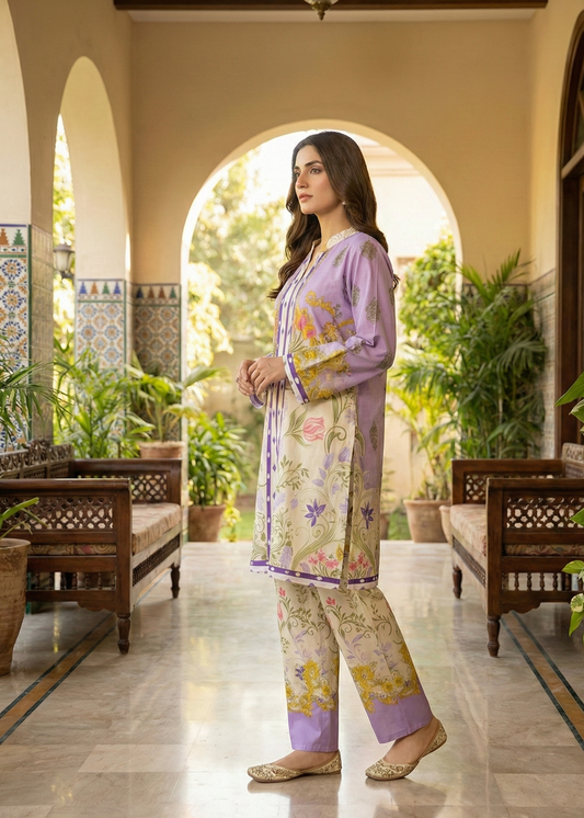 Printed Co-Ord Set (Pret) - 3090