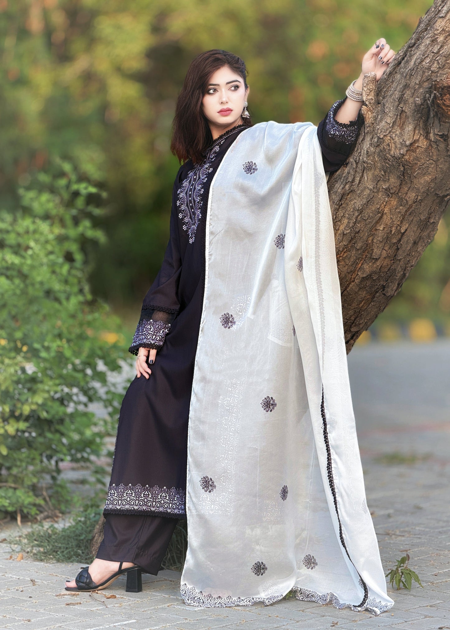 3PC Printed Stitched Suit - SL002