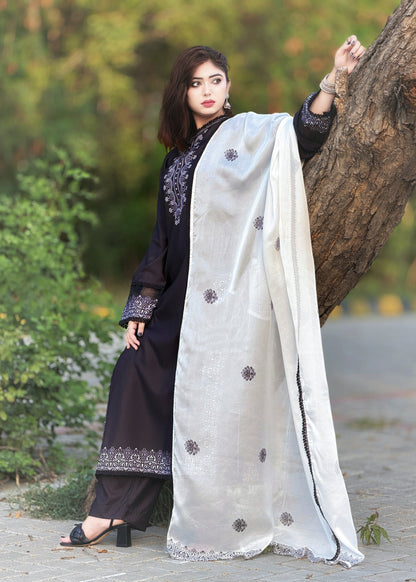 3PC Printed Stitched Suit - SL002