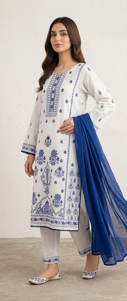 3PC Printed Stitched Suit - SL001