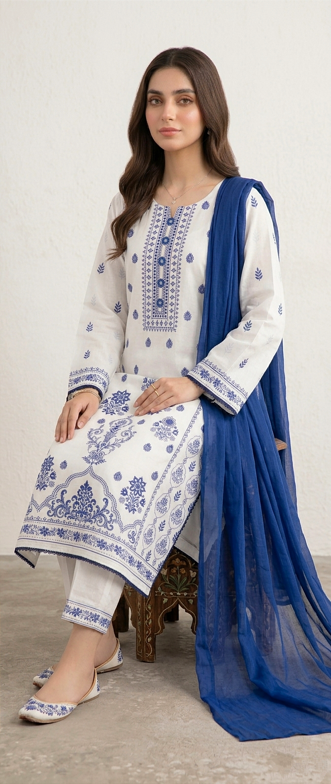 3PC Printed Stitched Suit - SL001