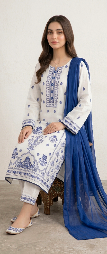 3PC Printed Stitched Suit - SL001