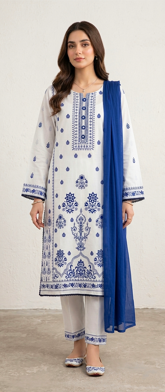 3PC Printed Stitched Suit - SL001