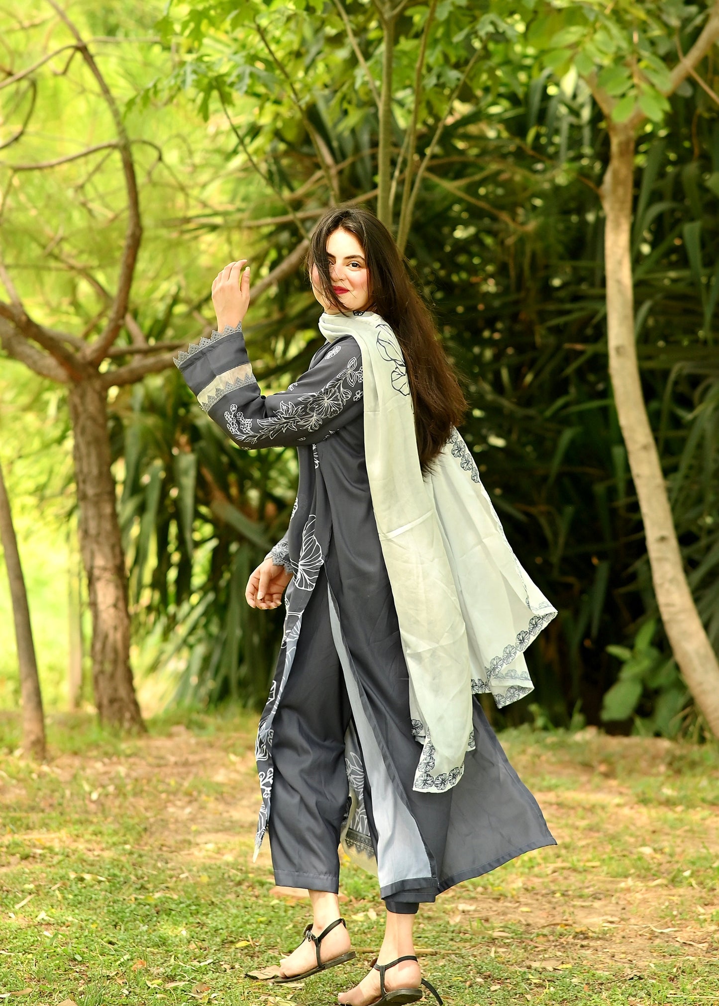 3PC Printed Stitched Suit - SL003