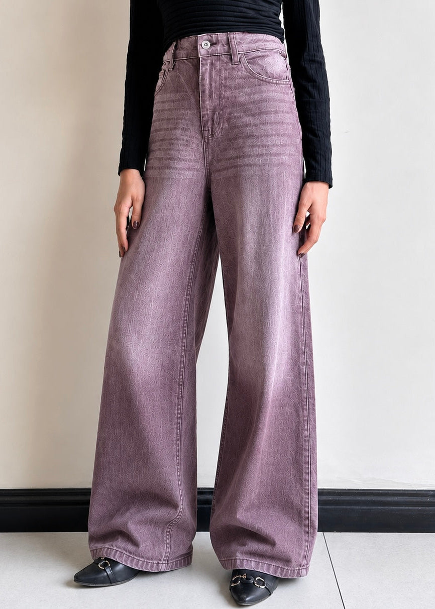 Acid Purple Wash Wide-Leg jeans