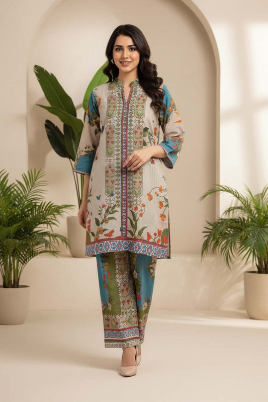 Printed Co-Ord Set (Pret) - 1133